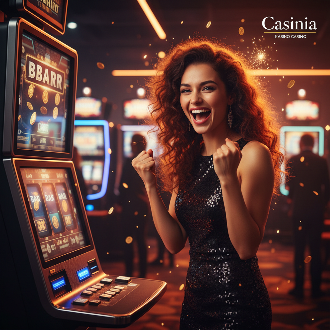 Interfaccia del casinò Casinia che mostra slot machine e giochi da tavolo